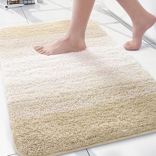 Miniatura 220 de Arotive - Tapetes de baño de microfibra, peludos, suaves, absorbentes, antideslizantes, gruesos, afelpados, se pueden lavar a máquina y secar