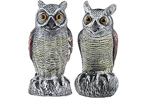 Hedoc Fake Owl Decoys: Realistic Bird Deterrents for Gardens