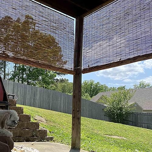 Miniatura 6 de Persianas enrollables de bambú transpirable para exteriores, cortinas enrollables de bambú transpirable para interiores, cortinas de caña de