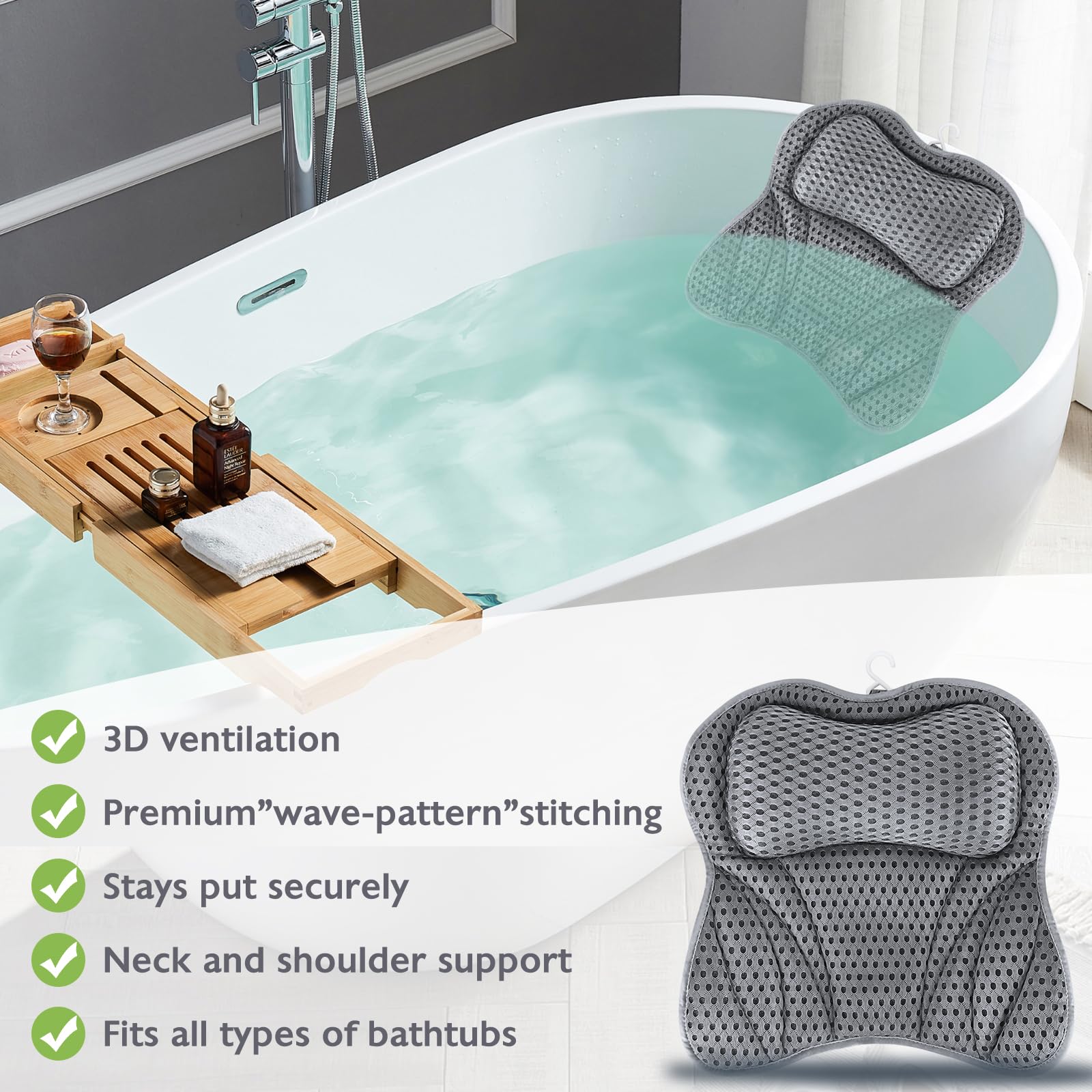 Cuscino gonfiabile per spa, whirlpool con ventosa per spa, vasca idromassaggio (1 pezzo