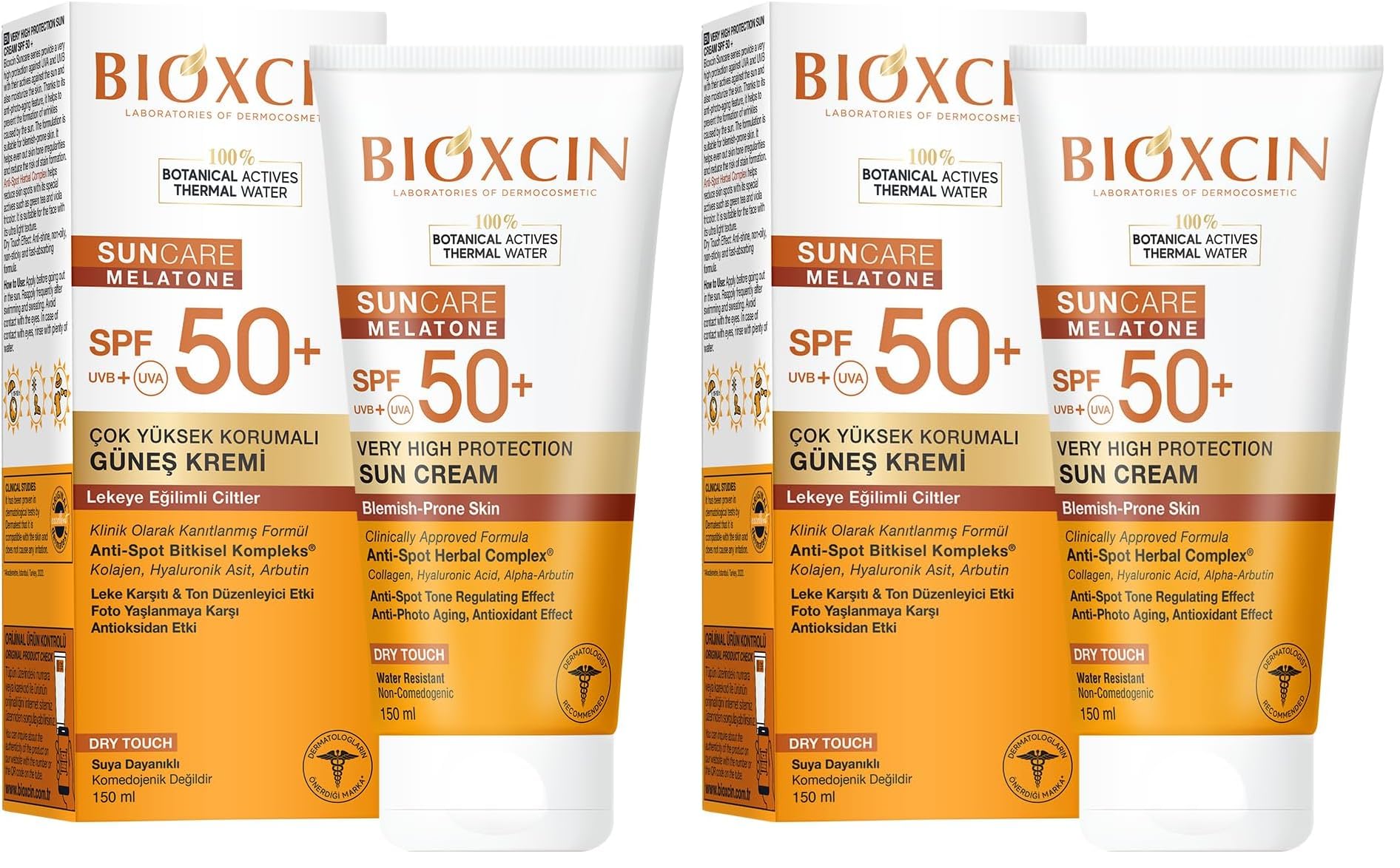 Bioxcin Sun Care Lekeye Eğilimli Ciltler İçin Çok Yüksek Korumalı Güneş Kremi 50 Spf 150 Ml- Büyük Boy (2 paketi)