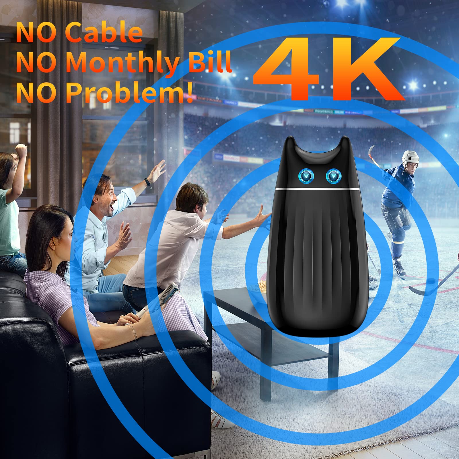 Antenna TV Digital Hd Indoor Up 580+ Miles, TV Antenna for Smart TV Indoor Outdoor, Amplified High Gain TV Antenna for Smart TV with Signal Booster, HD Antenna for Local Channel Support All TVs