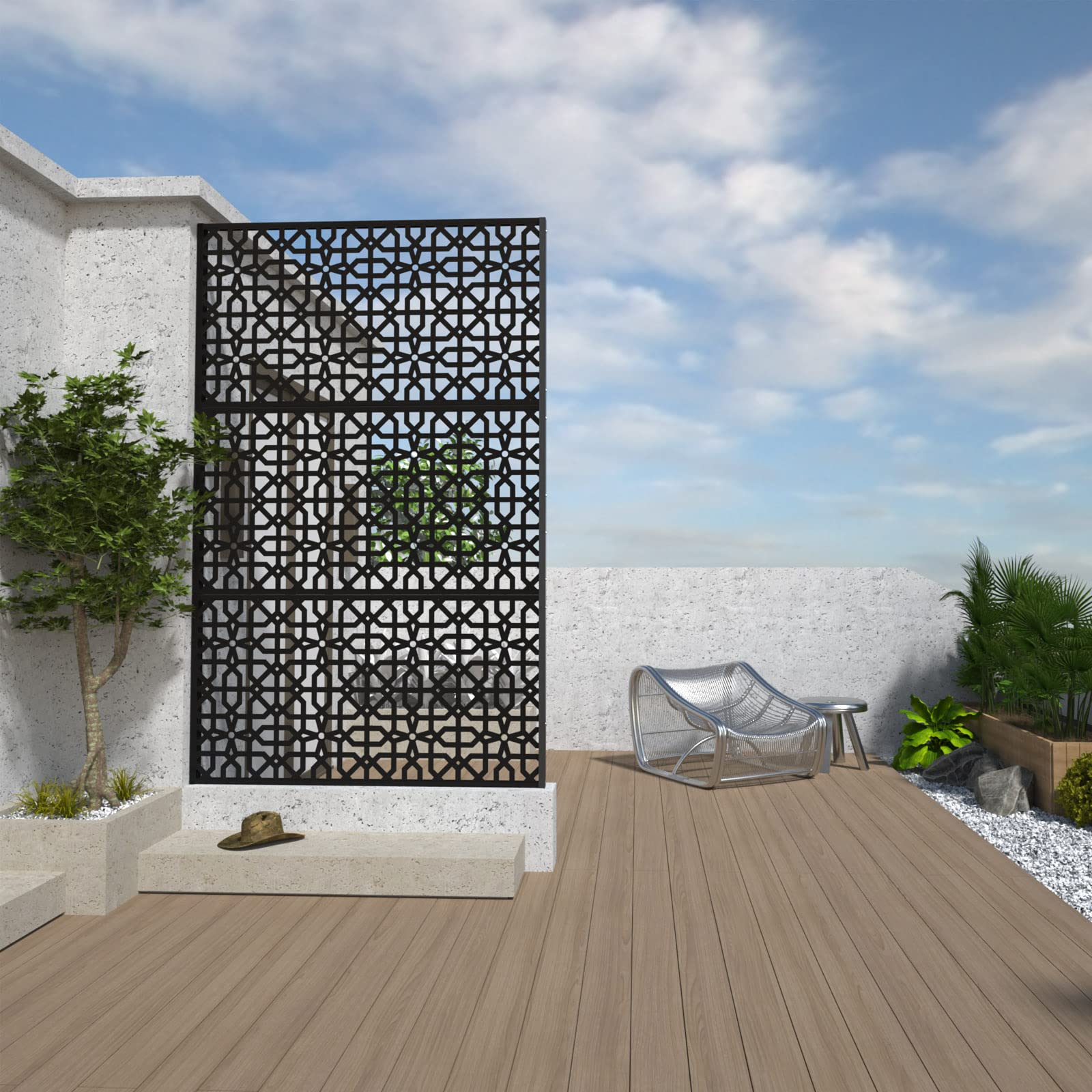 Buy Decorative Outdoor Privacy Screens and Panels Divider with Stand