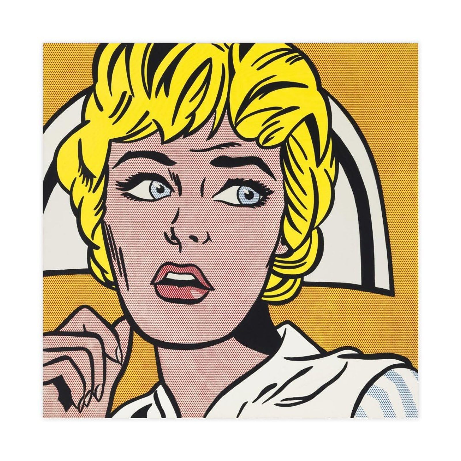 WCYB Illustrations Posters Nurse by Roy Lichtenstein Posters Prints Canvas Deco Paintings Wall Art Unframe 28" L X 28" W