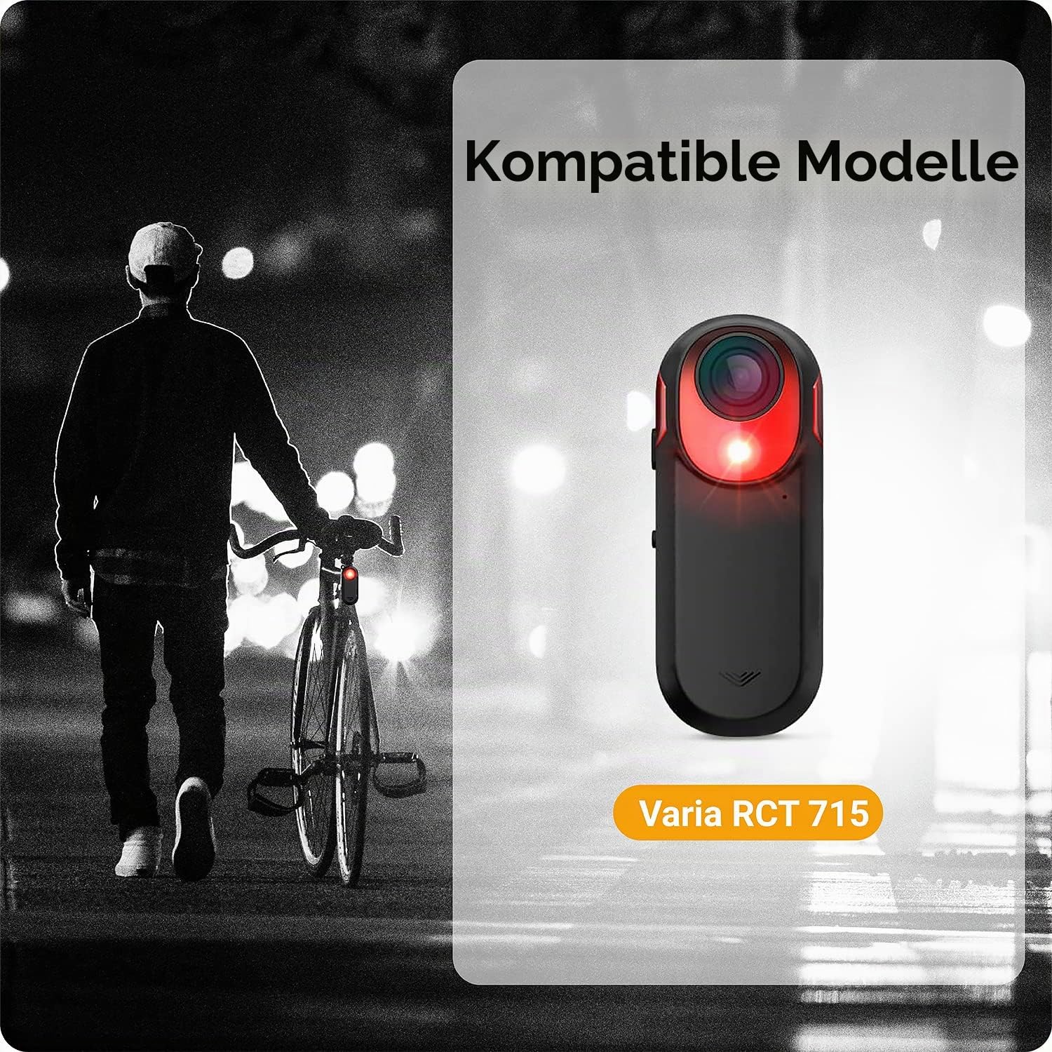 TUSITA Sattelstützen Halterung Kompatibel mit Garmin Varia RCT715 Radarkamera Rücklicht - Passend für 25.4 mm bis 35mm, D-förmige, Aero-Sattelstütze - Fahrradzubehör