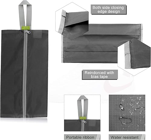 Miniatura 3 de BeeGreen Paquete de 6 bolsas de zapatos organizadoras de zapatos para viajes con cierre de cremallera, organizador de almacenamiento de zapatos con