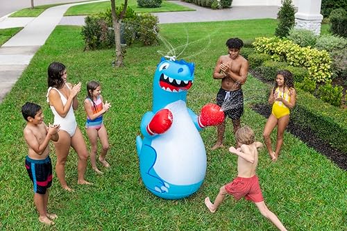 Miniatura 7 de BigMouth Inc. - Aspersor Dino Boxer, divertido juego de agua de verano y juguete de salpicaduras para niños, 5 pies de alto