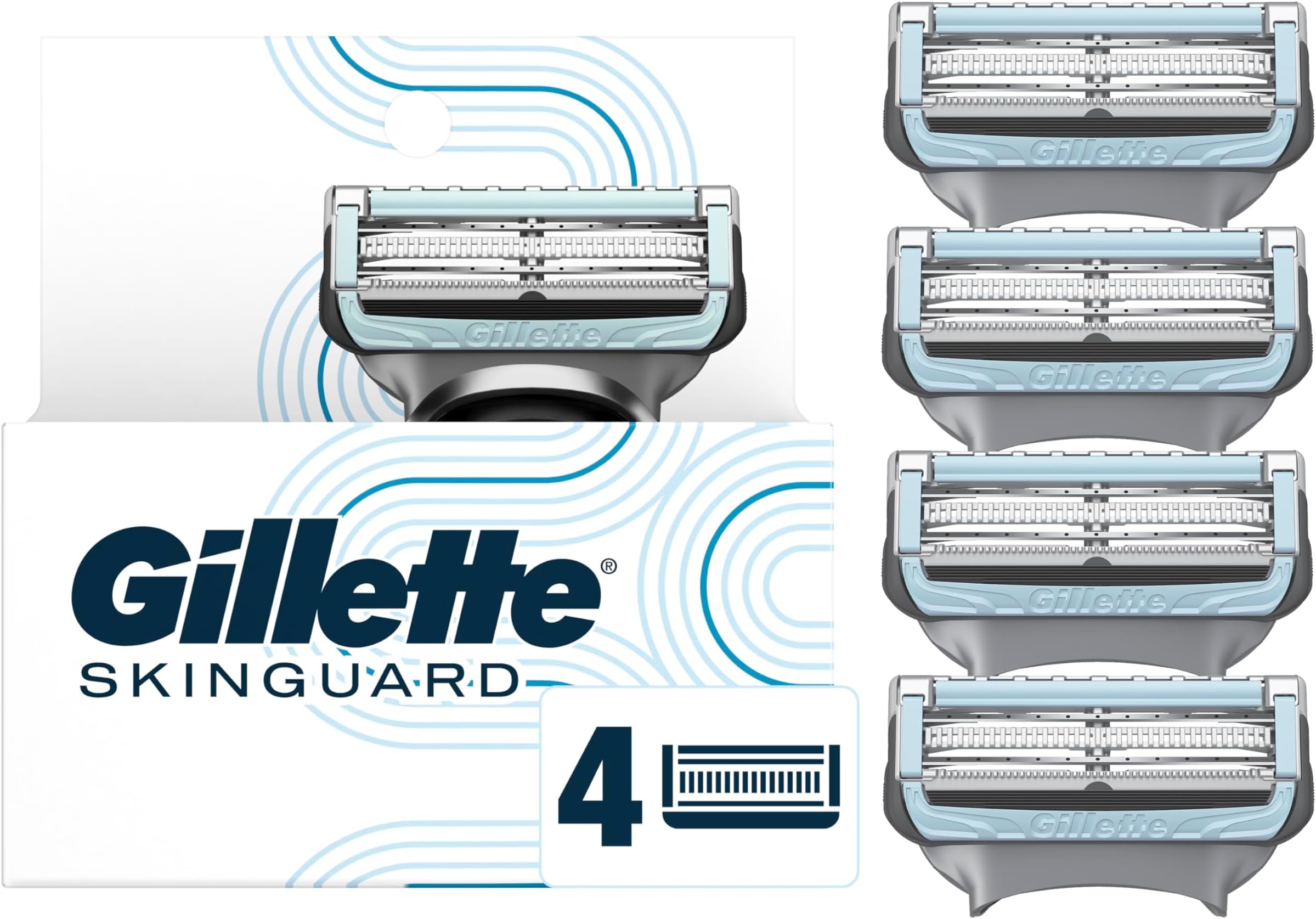 Gillette SkinGuard Men's Razor Blades, 4 Blade Refills