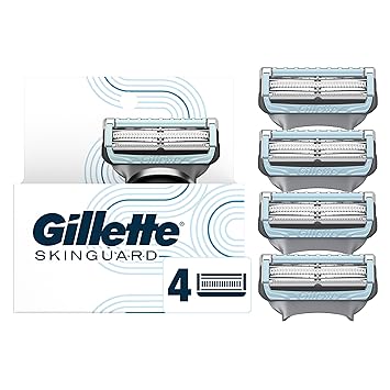 Gillette SkinGuard Mens Razor Blades, 4 Blade Refills