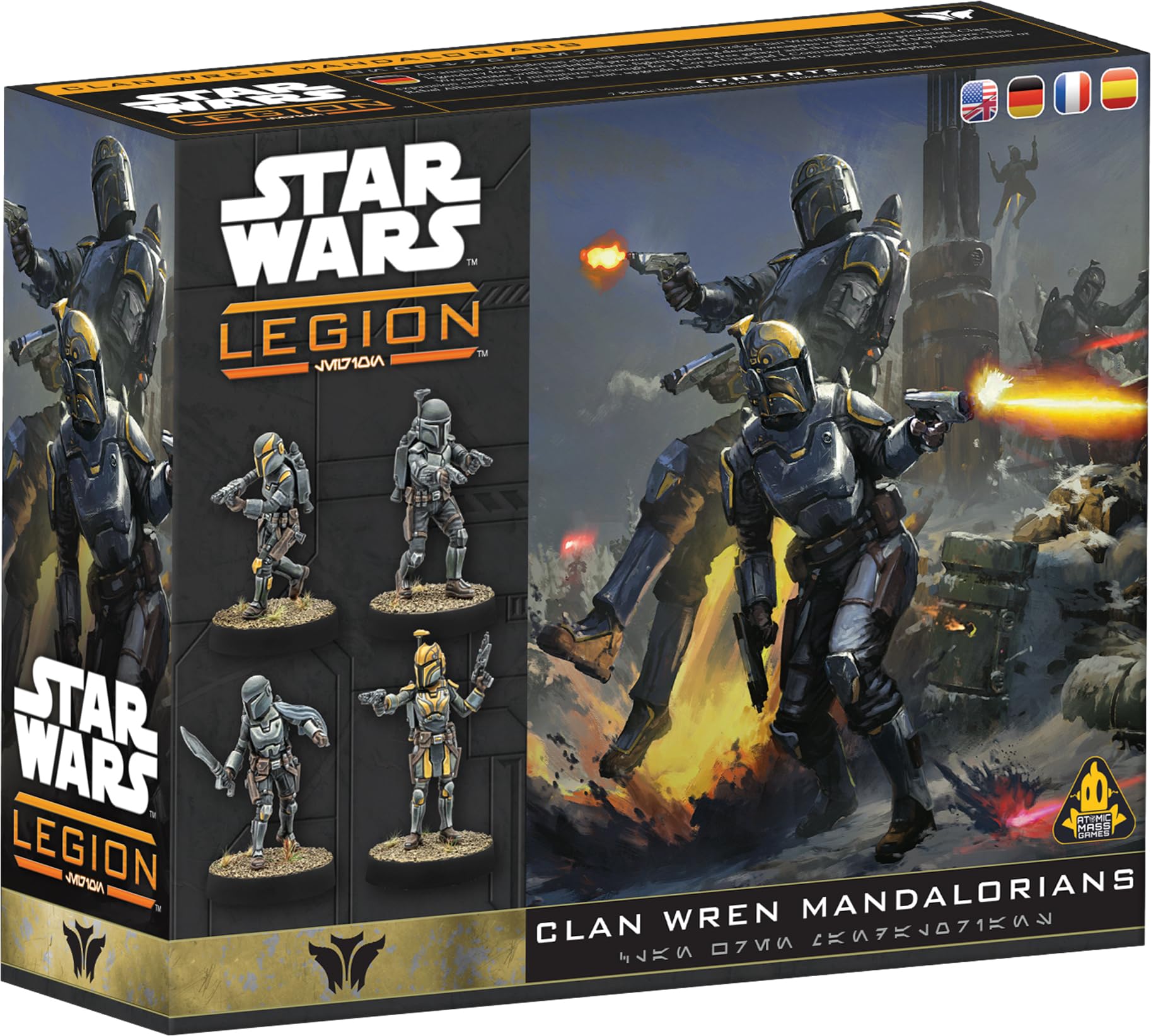 Asmodee, Star Wars: Legion - Clan Wren Mandalorians (Mandalorian from Clan Wren), DE Version, Tabletop Expansion for 2 Players Aged 14+ with 120-180 Minutes Playing Time, Multilingual