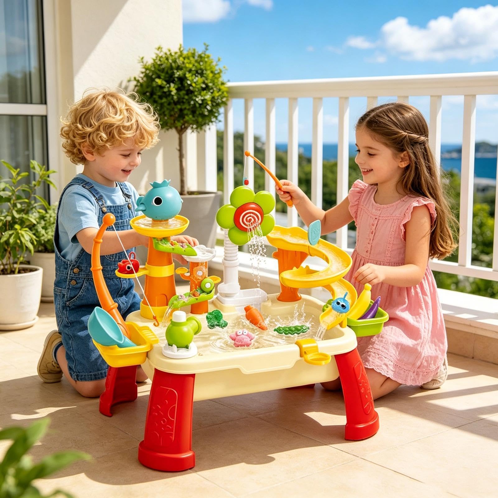 Generisch Wassertisch Für Kinder, Sommerspielzeug, Sommer Outdoor Spielzeug, Für Mädchen Vorschulkinder Garten Terrasse Camping Kita Zuhause Badezimmer Spielzimmer