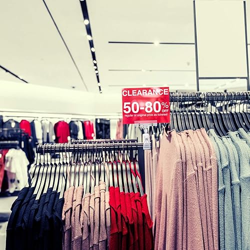 Miniatura 3 de Coobbar 25 piezas de papel de señal de la exhibición de la tarjeta de precio, etiqueta de precio, clips de promoción, soporte (4 x 3-1/8 pulgadas)