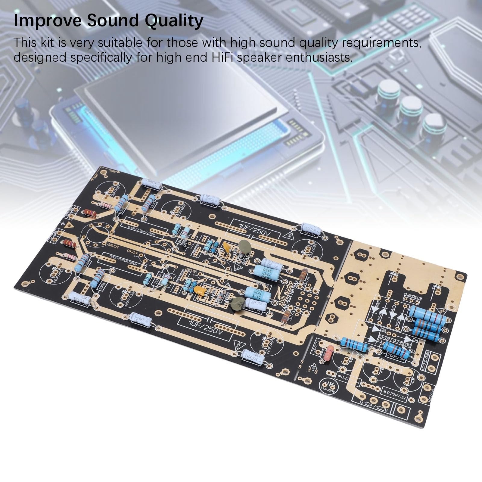 Duokon Scheda Amplificatore di Potenza Scheda Amplificatore Fono PCB per Tubi ECC83 5,12 X 11,22 Pollici Equalizzazione RIAA 3 Prese per Tubi Giradischi Audio Fai da Te per l'ascolto di Vinili