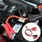 Jumper Cables avec adaptateur compatible avec Milwaukee M18 18V Démarreur de saut à batterie, 12AWG 2FT/0,6M fil de silicone, câble de booster automobile pour sauter voiture de démarrage utilisant la batterie d'outil