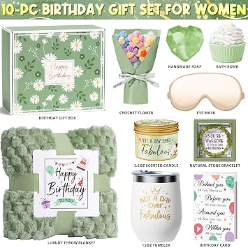 Birthday Gifts Basket for Women Mom Sister Her, Happy Birthday Spa Gift Box