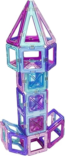 Miniatura 4 de Tileblox Rainbow - Juego de 14 bloques de construcción magnéticos, kit educativo de azulejos magnéticos, juego de juguetes de construcción magnética