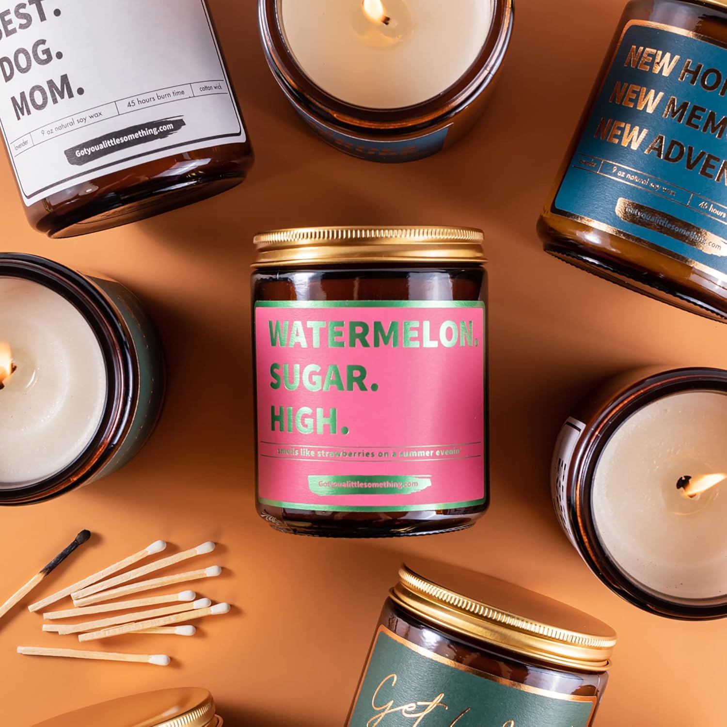 Watermelon Sugar High Scented Candle - Smells Like Strawberries on a Summer Evening - Harry Styles Gifts - Harry Merch - Harry S One Direction Present Idea Music Themed Gift for Fans - Image 4