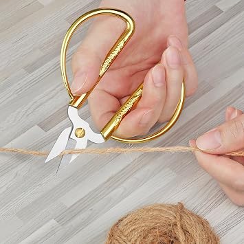 Leather Scissors, Large Comfortable Grip,All Metal Stainless Steel Super Sharp Blades - Effortless Cutting