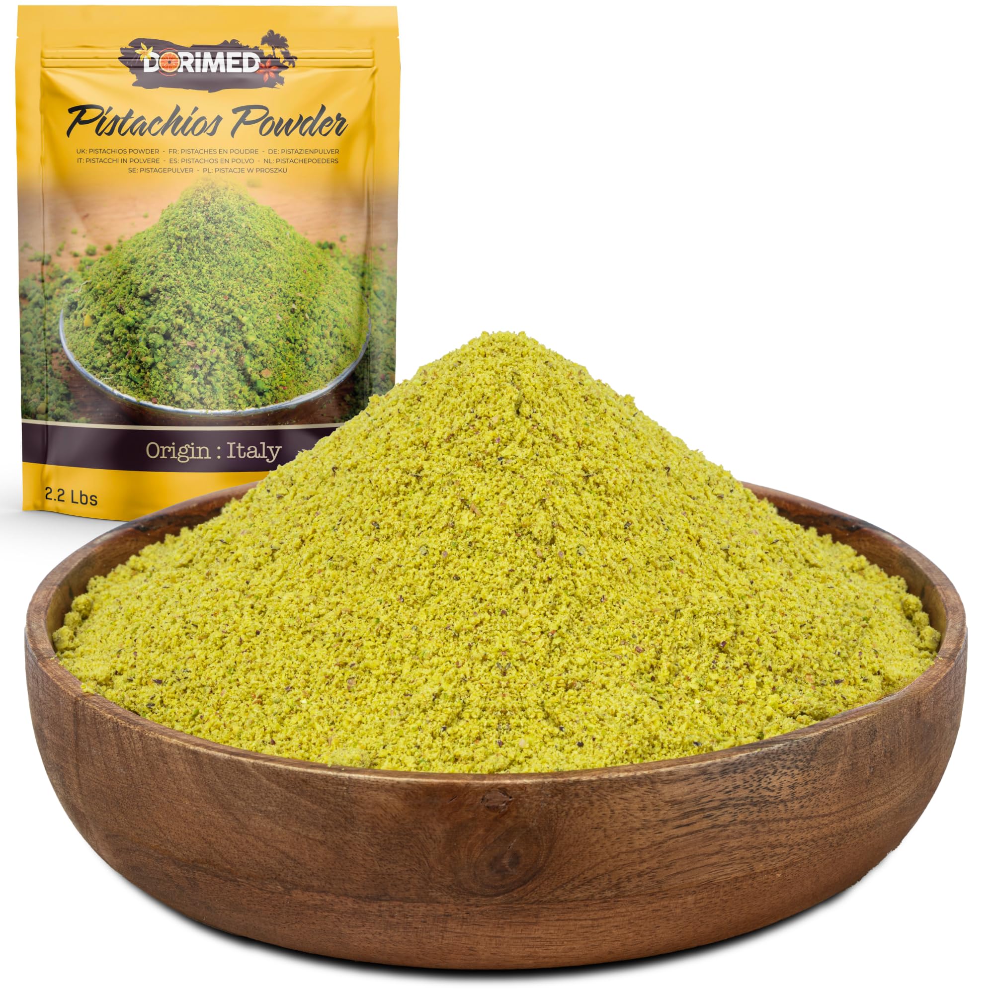Pistachos en Polvo Crudos | Sin Sal | 1 Kg de Pistachos Triturados de Origen 100% Natural | Fruto Seco Vegano y Vegetariano | Sin cáscara | Picados y Frescos | No tostados