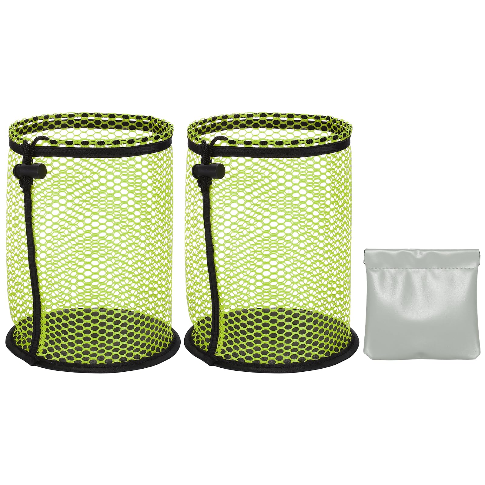 YELARXI Golf Ball Bag, Nylon Mesh Golf Storage Pouch with Adjustable Drawstring Closure 6 x 4.6 Inch & Green - Fitting for (Outdoor Sports Supplies/Tennis/Swim Gear/Laundry) — image 1