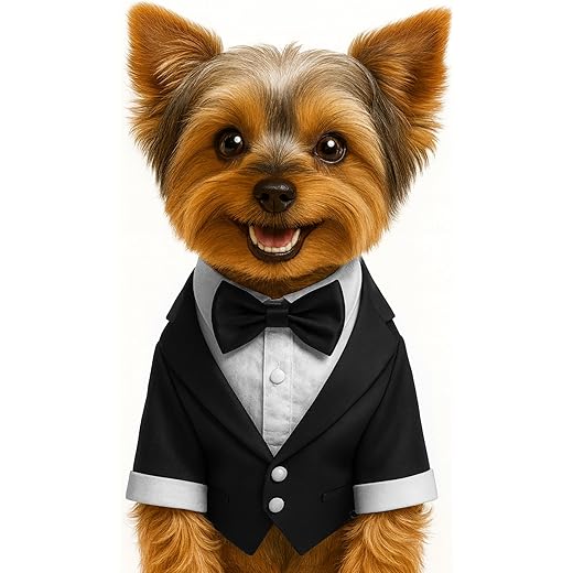 Buraq Dog Tuxedo Suit - Formal Dress (S)