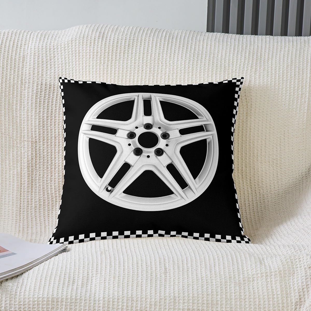 PFQHUAIDH Sportwagen 3D Kissenbezüge - 2er Set 40x40cm Für Wohnzimmer & Sofa