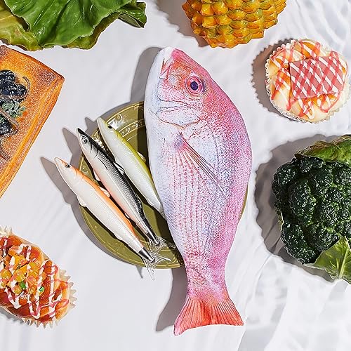 Miniatura 5 de Outus Estuche para lápices de pescado, bolsa de pescado, monedero de pescado, divertido estuche para lápices con forro acolchado de espuma gruesa y