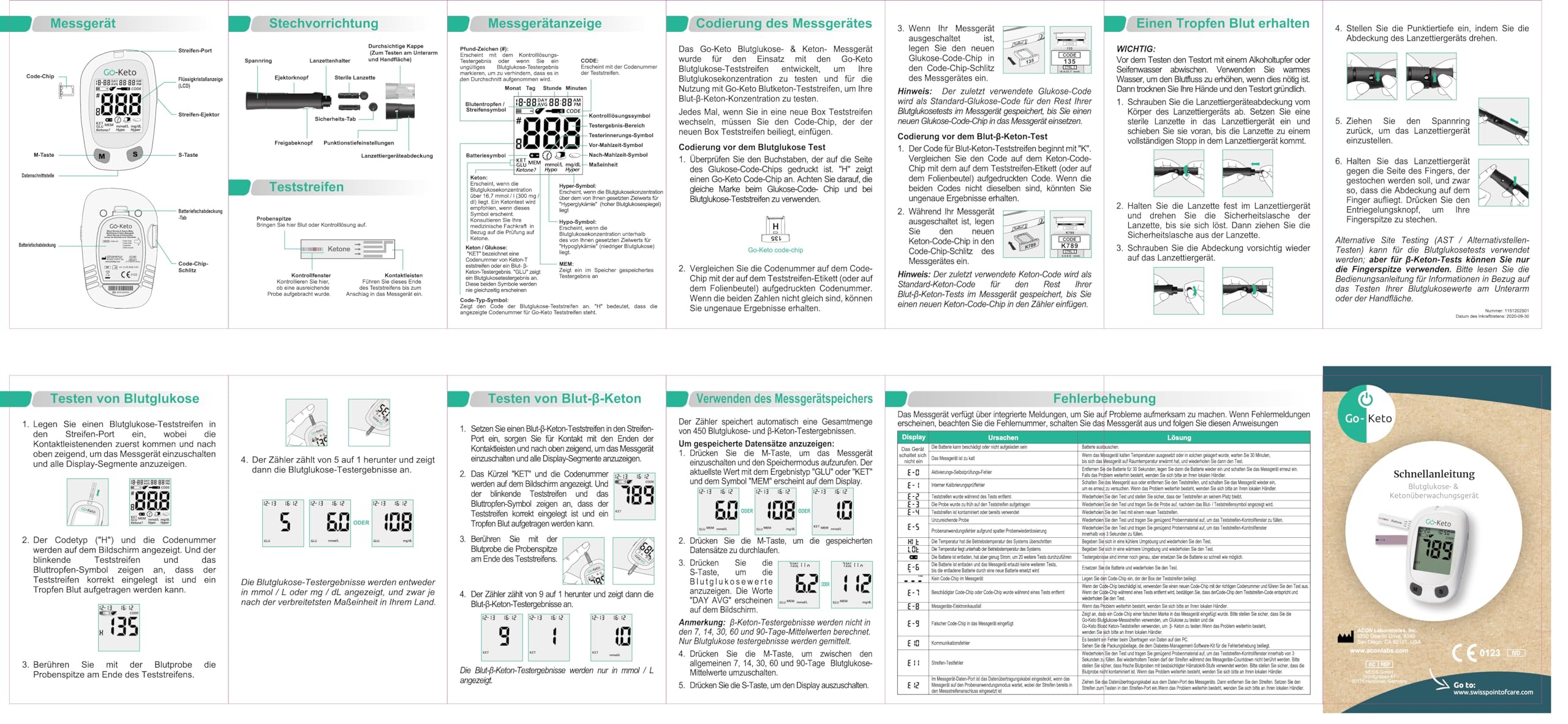 Go-Keto Ketone Bundle - Teststreifen & Lanzetten in einem Paket | 100 Ketone Teststreifen + 100 Lanzetten | zur Überwachung der Ketonwerte mit den Messgeräten von Go-Keto und GK Dual