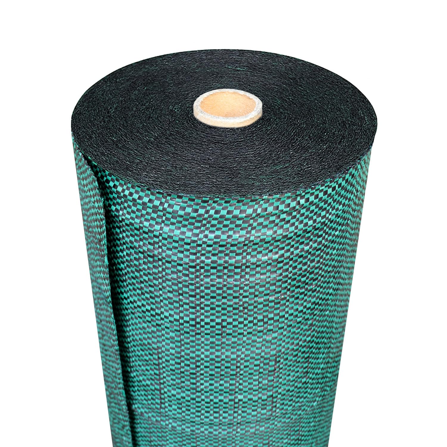 Toile de paillage tissée 130g/m² - Rouleau - Géotextile Anti-Mauvaises Herbes Haute résistance - Coloris Vert - Usage Jardin, allées, Cultures (3,30x100m)