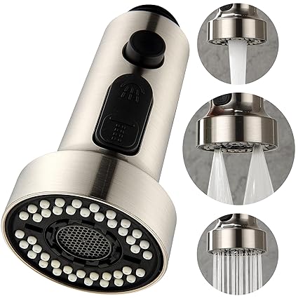 Kitchen Sink Faucet Head Replacement Part - 3 Modes for Kitchen Sink Sprayer Faucet Head, 13/16