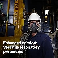 Vista 3 de 3M Respirador reutilizable de medio rostro, diseño rugoso, Quick Latch, S, gris/verde azulado, 1