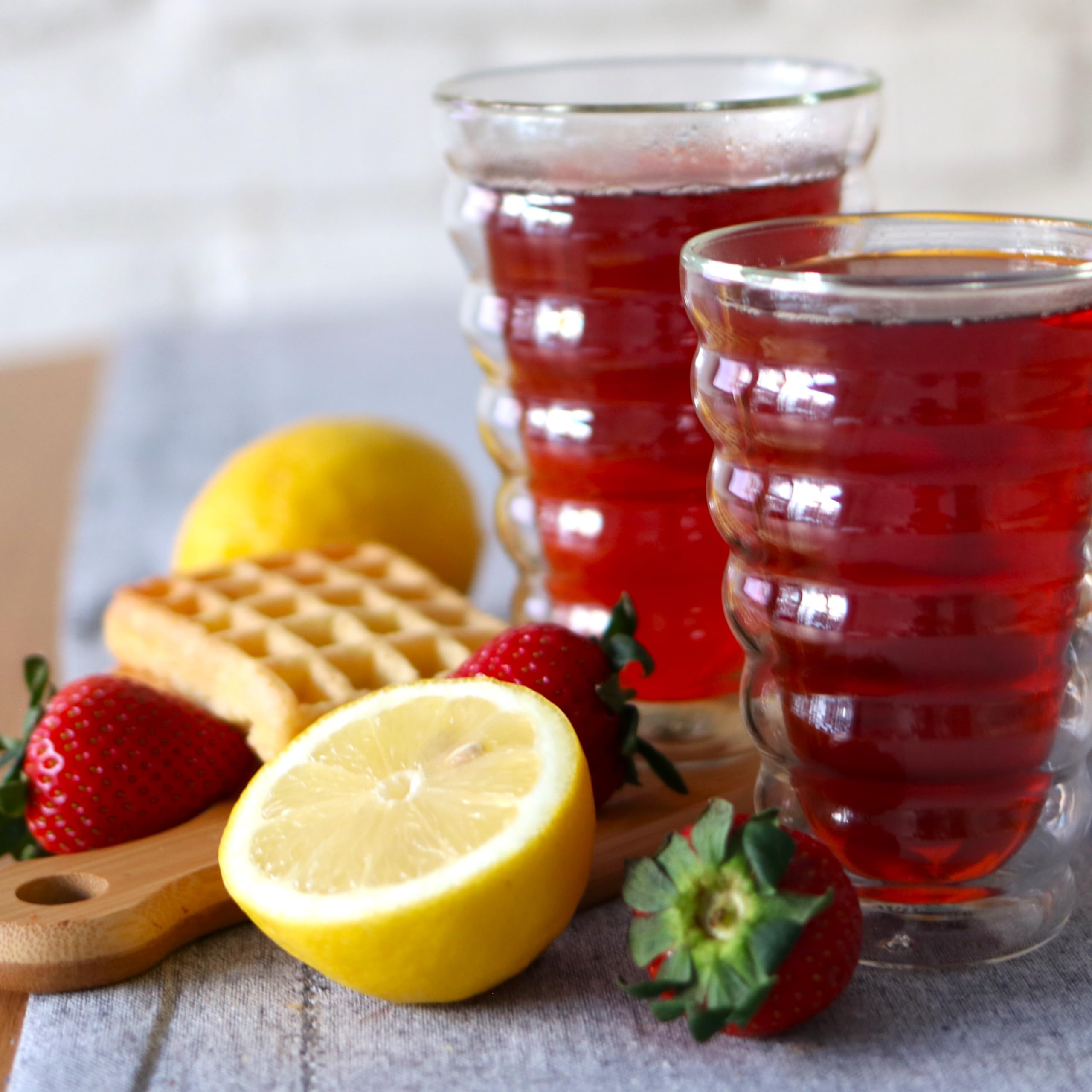 Wilmax - Thermogläser Bubble - 400 ml - 6er-Set - Doppelwandige Gläser für Wasser, Tee, Kaffee - Teegläser & Kaffeegläser - Gläser für Heiß- und Kaltgetränke - Wassergläser - Spülmaschinenfest