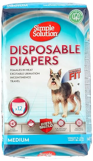 Simple Solution Disposable Diapers, Medium (12 Pack)