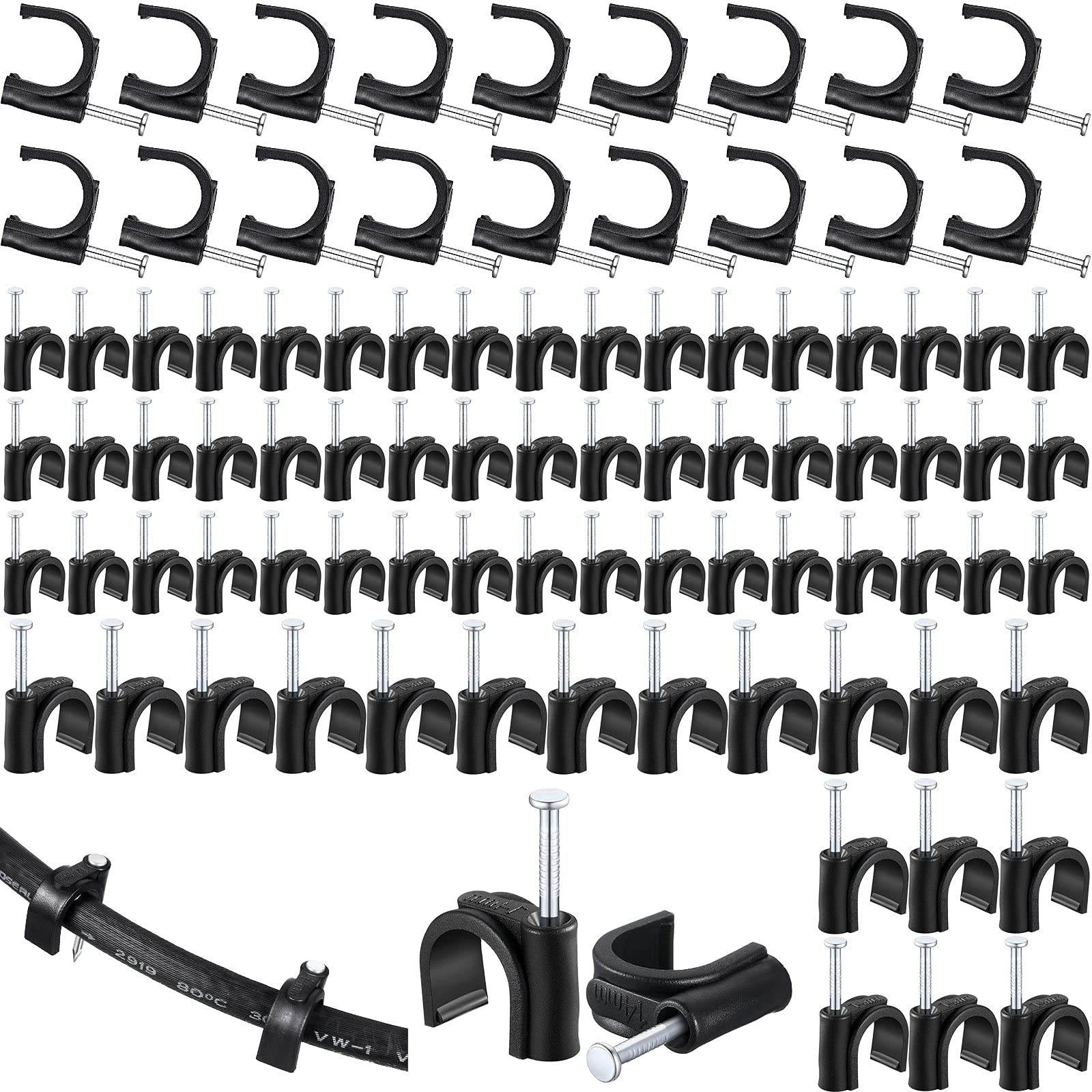 Buy 100 Pieces Half Clamp Hanger JHook Outdoor with Nail Half Clamp J