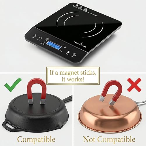 Miniatura 8 de Placa de Inducción Portátil - Placa Caliente de Inducción de Quemador Único - Calentamiento Seguro y Rápido para Cocina Gourmet - Diseño Elegante