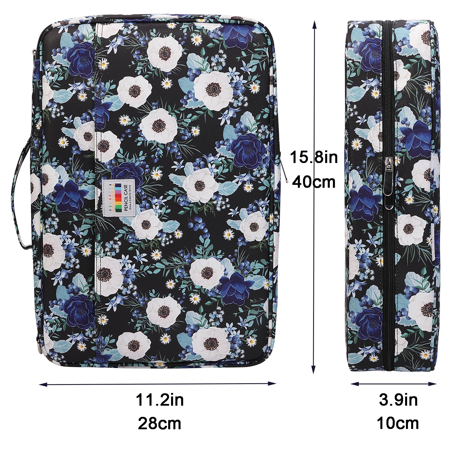 JAKAGO Astuccio di grande capacità per 480 matite colorate, impermeabile, per cancelleria, per pittura, artisti, pennelli, fineliner, evidenziatore, regalo, Ottimo