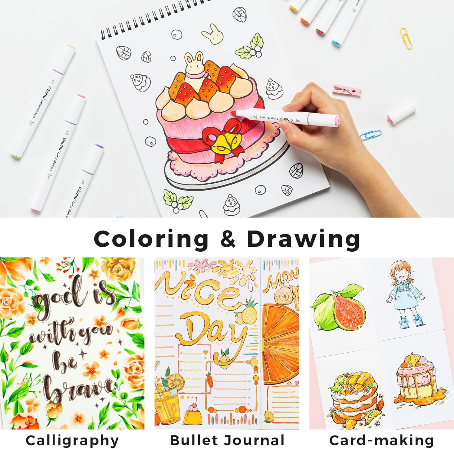 Kit Pennarelli A Punti Lavabili Atossici 12 Colori Da 60ml - Per Bambini 3+