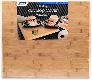 Camco RV Stovetop Cover: Silent, Bamboo Design