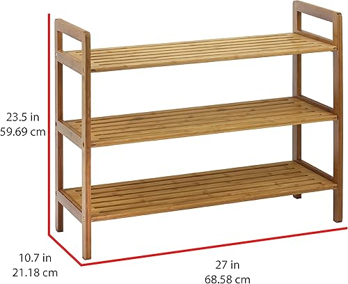 Miniatura 2 de Oceanstar Zapatero de bambú de 3 niveles, natural