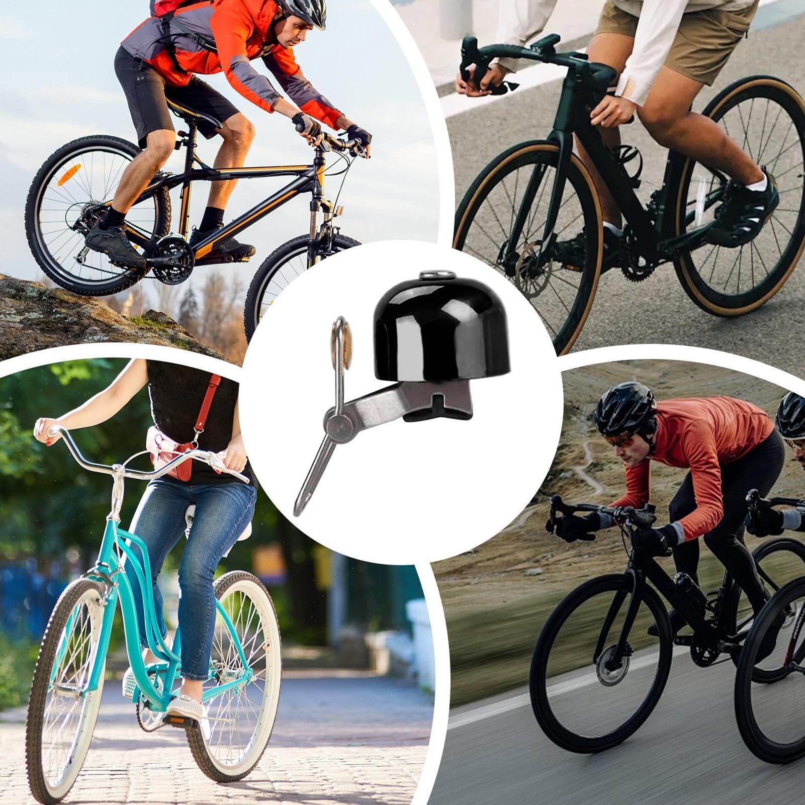 Campanelli da bicicletta per adulti,Campanello elettrico con suono potente | Montaggio manubrio in alluminio per ciclismo all'aperto strada elettrica donna uomo sicurezza