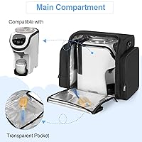 Vista 2 de YARWO Estuche de transporte compatible con Baby Brezza Formula Pro Mini dispensador de fórmula, calentador de botellas aislado bolsa de viaje