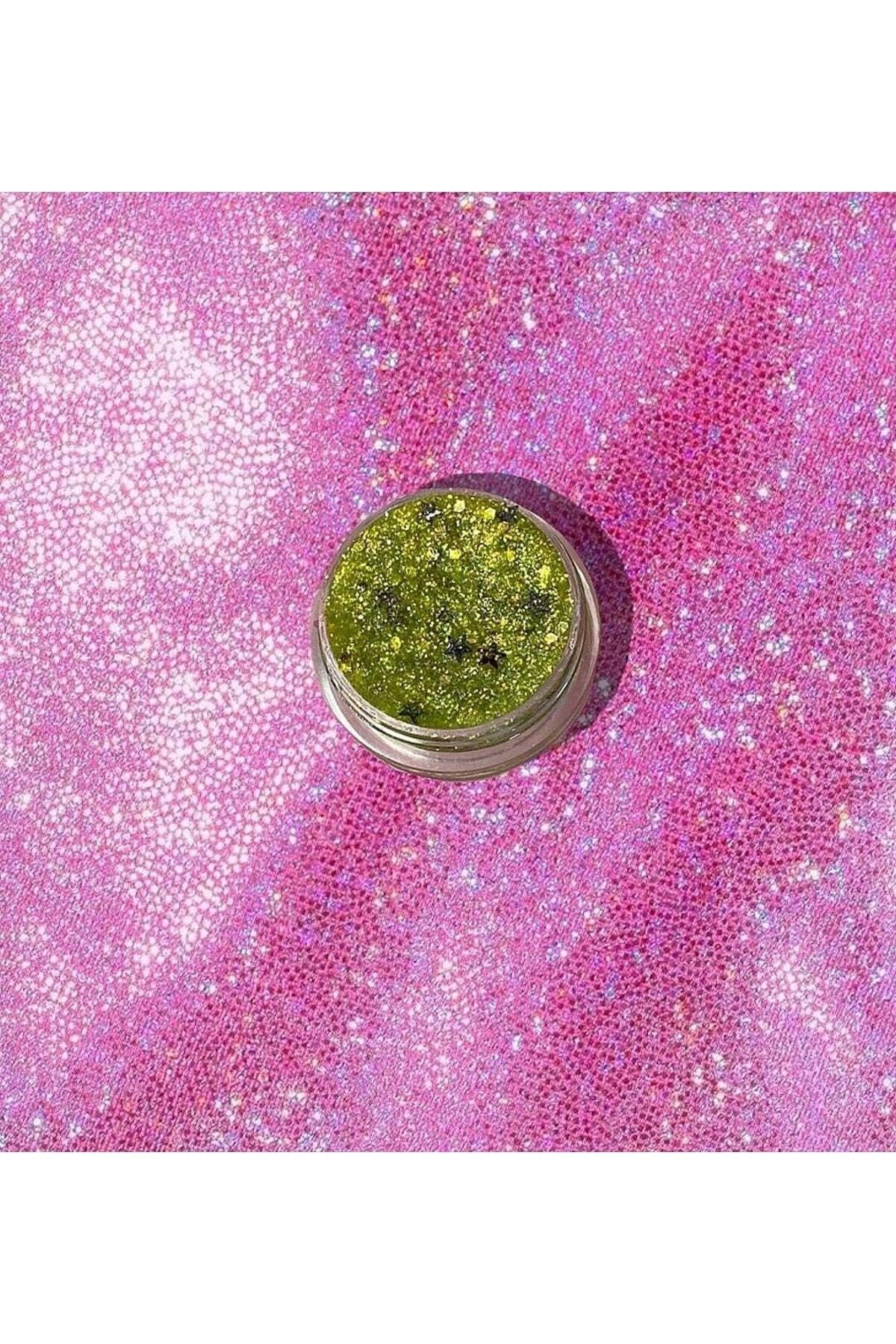 Hb Tasarım Glitter Jel Far Simli Lila Yeşil Yansımalı, serashinegozfarı180