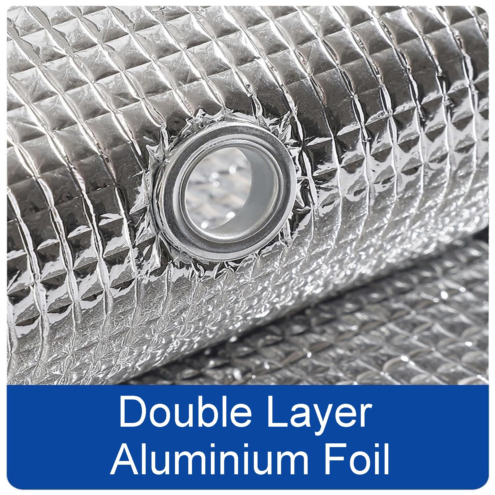 Folia przeciwsłoneczna Heat Control Shield z przyssawkami, folia okienna zaciemniająca i zapewniająca prywatność, aluminiowana folia izolacyjna, do sypialni i salonów)
