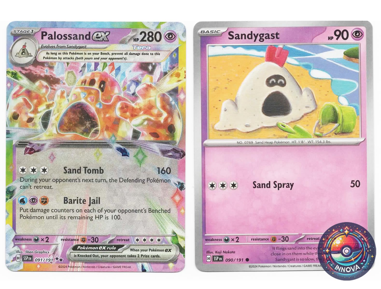 Palossand ex 091/191 - Surging Sparks – Tera Pokemon Evolution Card Lot