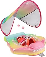 Vista 22 de Mambobaby Más Nuevo Flotador Plegable Comprimible Autoinflable para Bebé con Toldo Solar – Verde