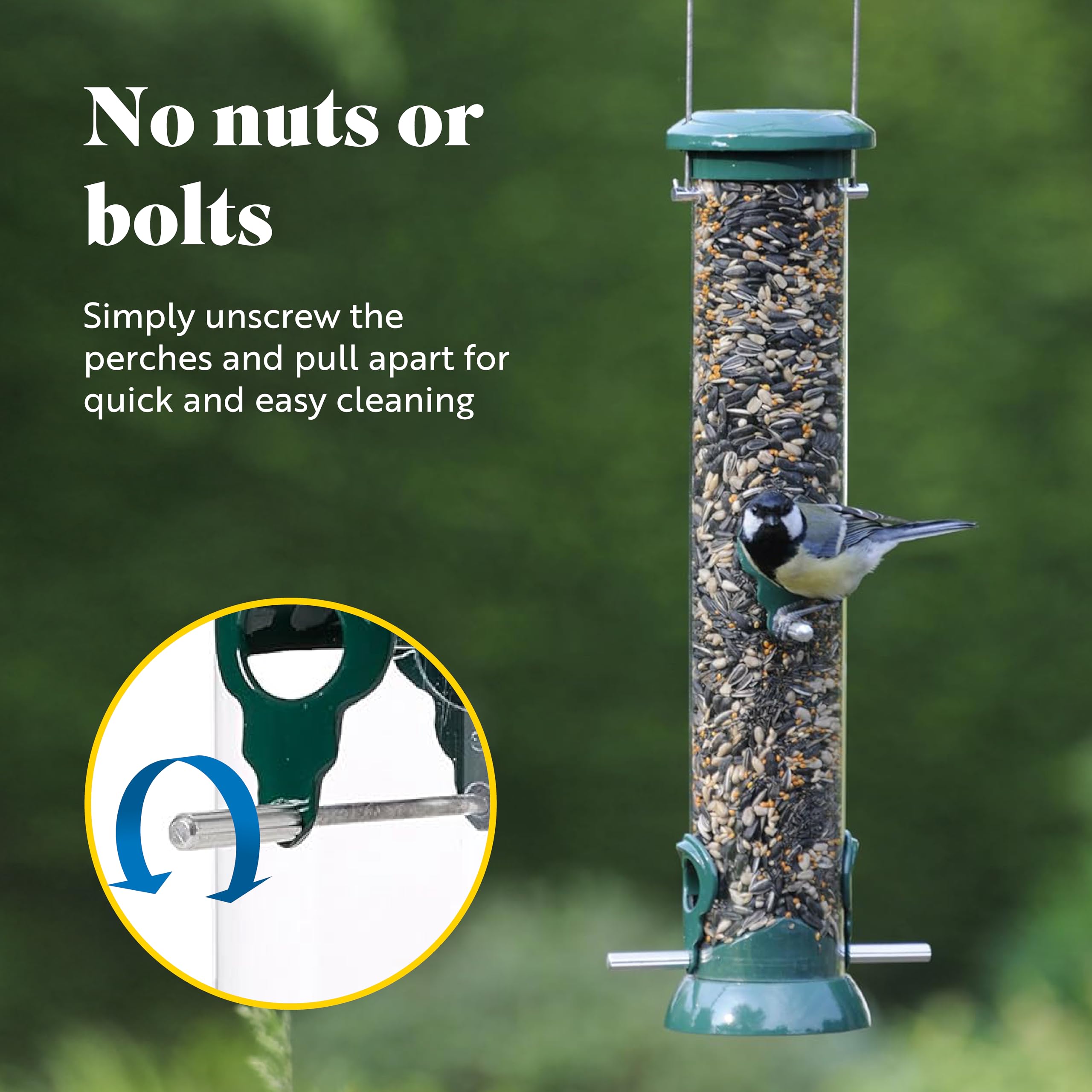 Mangiatoie Per Uccelli Selvatici - Set Di 4, Resistente Alle Intemperie, Per Giardino E Cortile - Foto 12