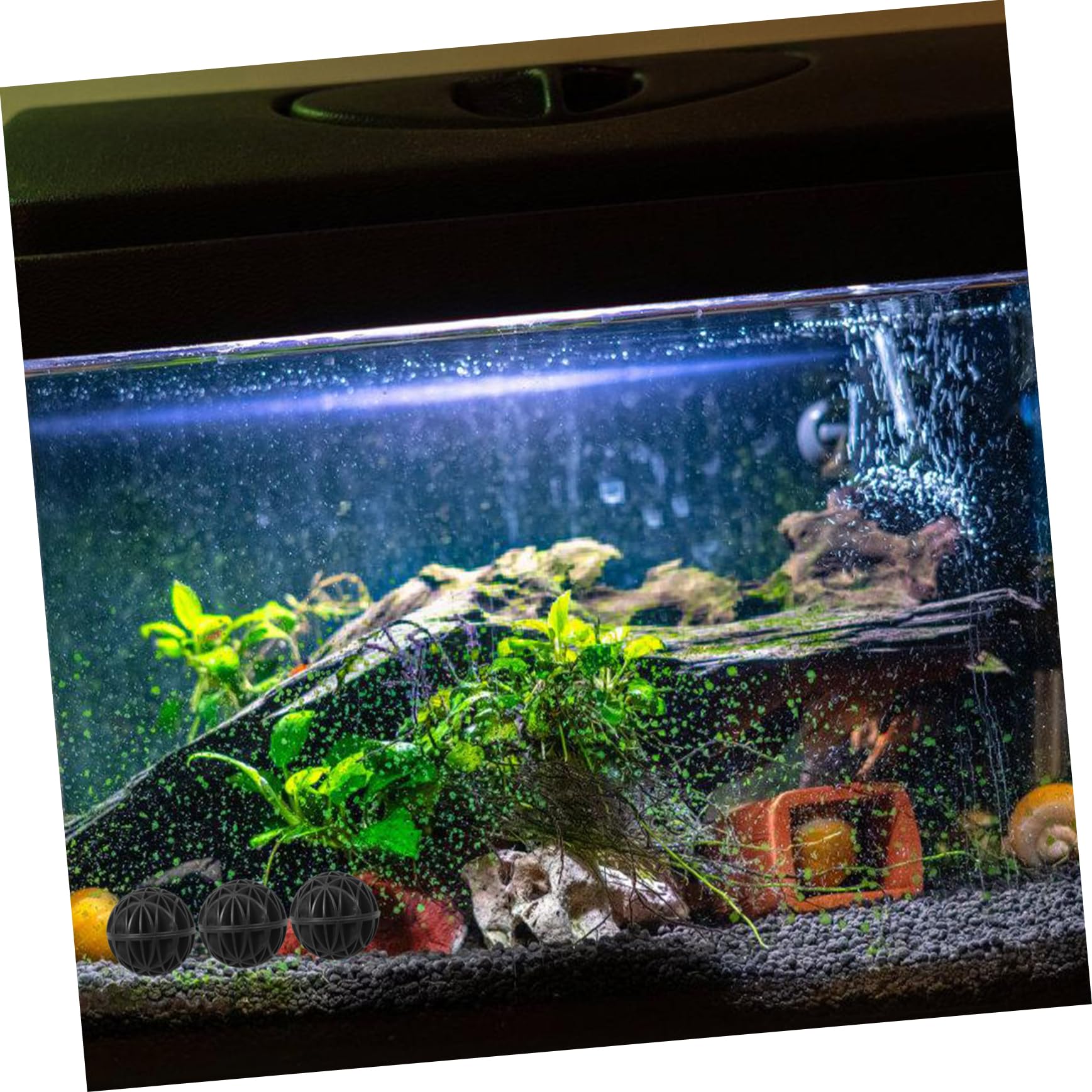 Yardwe 36 Mm Aquarium-bälle 100 Stück Für Süßwasser-aquarien Bio-bälle Medien