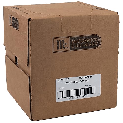 McCormick Culinary Za'atar Condimento, 12.5 onzas (paquete de 6) Seis recipientes de 12.5 onzas de mezcla de condimentos Zaatar, añade sabor de