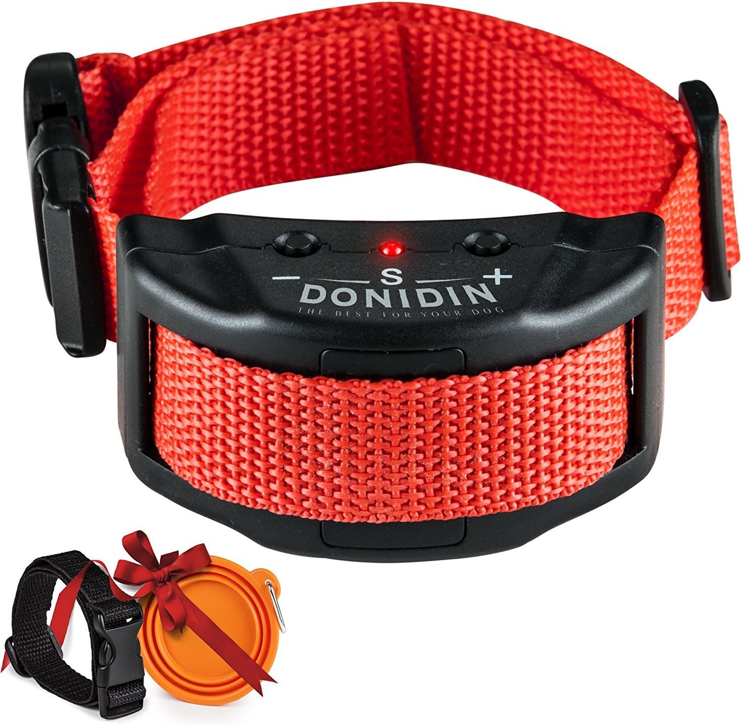 Silent Electronic Anti-Bark Dog Training Collar. 7 Adjustable Sensitivity Control Levels for Small or Medium Dogs. Free Bonus