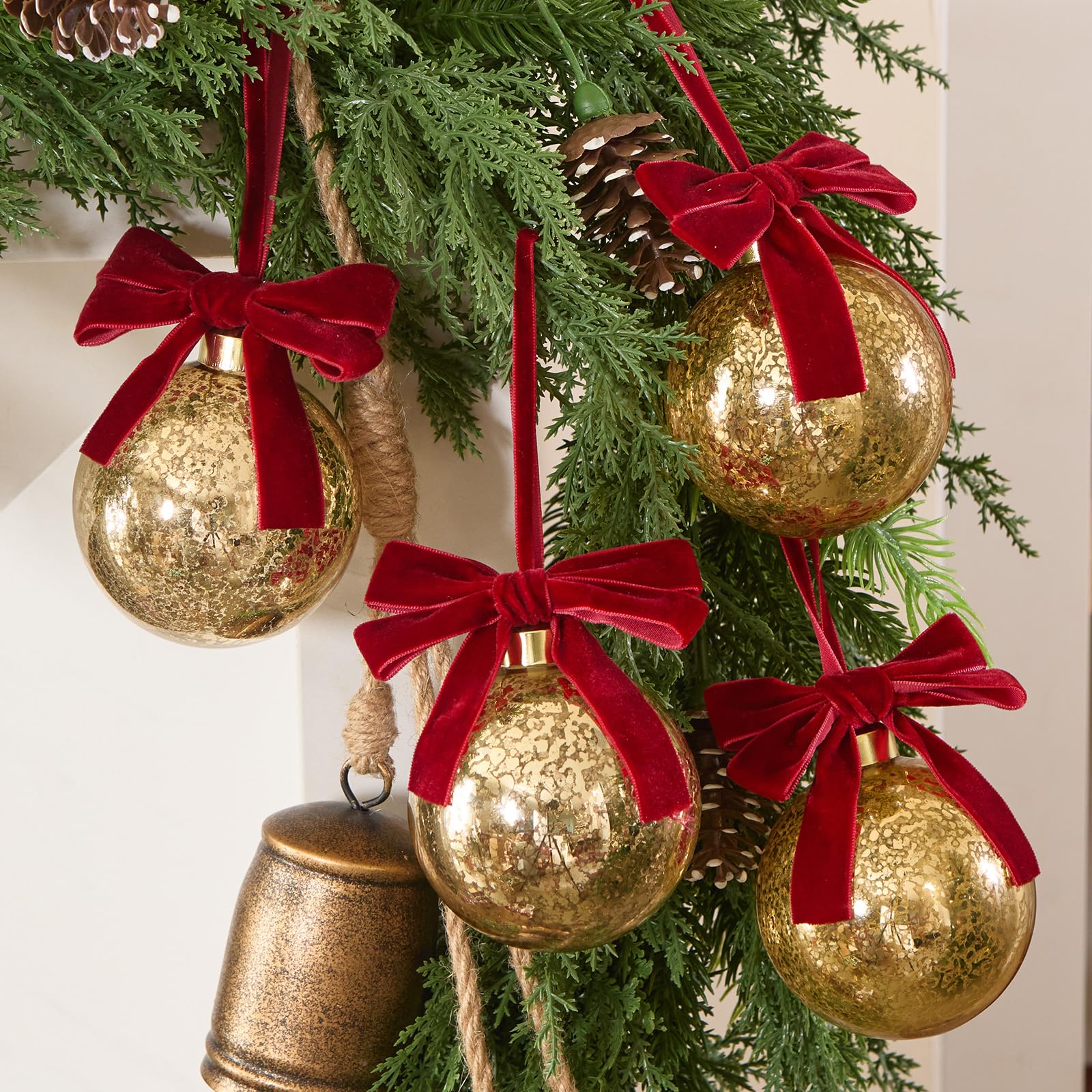 WDS WONDROUS Ornamenti a sfera di Natale, decorazione dell'arco dell'albero